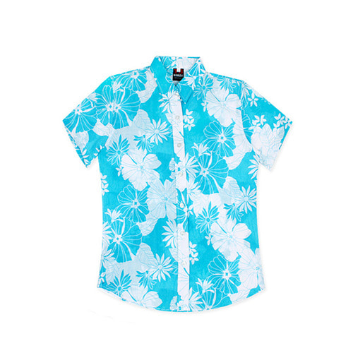 제주도 푸른밤 하와이안 셔츠 반팔 여름 야자수 꽃 무늬 남방 하와이셔츠  빅사이즈 95-120 남여공용