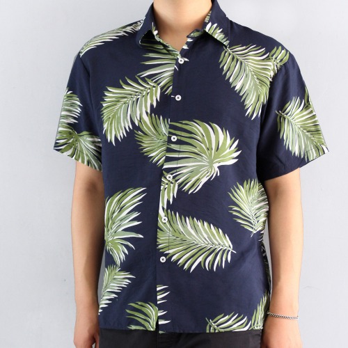 하와이안 셔츠 반팔 여름 야자수 꽃 무늬 남방 하와이셔츠 빅사이즈 남여공용